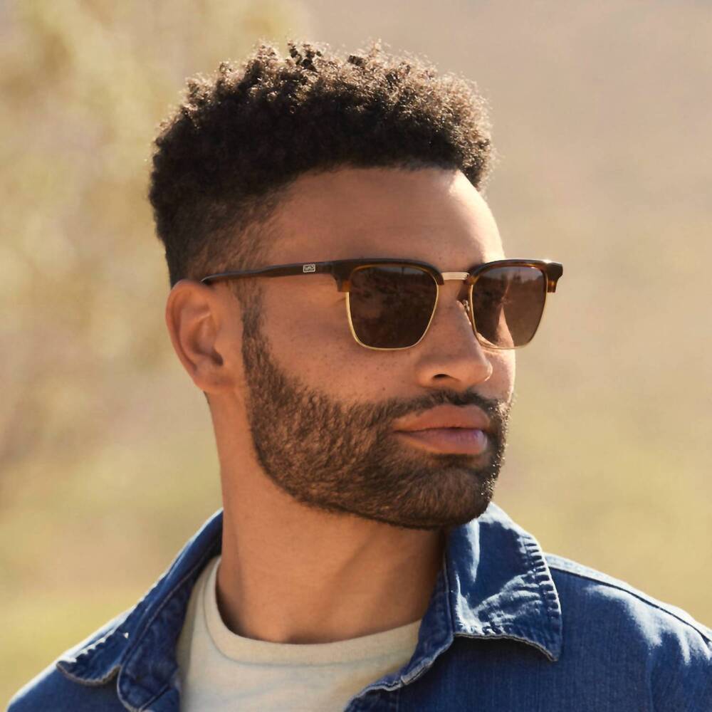 NEW WMP EYEWEAR jaxon unisex polarized rectangular sunglasses in mesquite tortoi - Picture 2 of 5